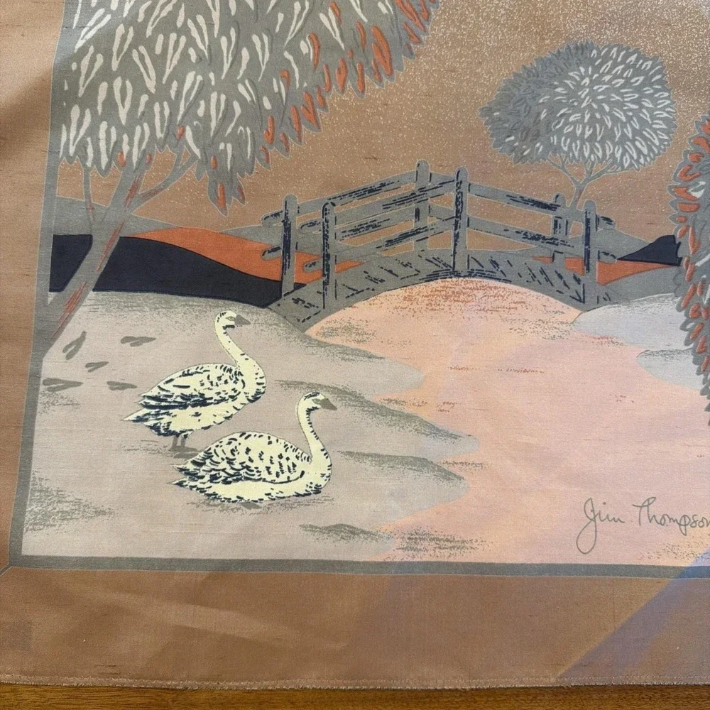 Jim Thompson Vintage Handkerchief Scarf 15.5